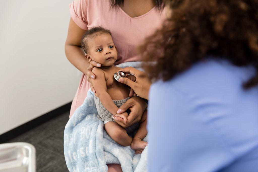 Pediatric checkup for baby